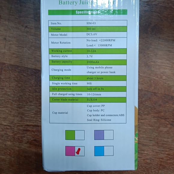 Portable and Rechargeable Juice Blender in Pink New in Box - Picture 5 of 5